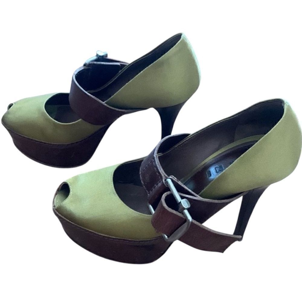 Marni Platform Mary Jane Peep Toe Heels